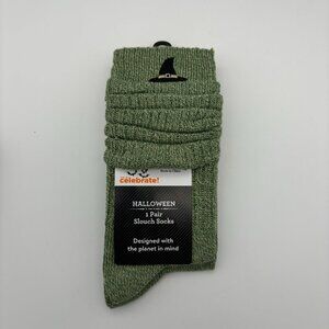 Way to Celebrate Women's Halloween Slouch Socks, Witch, Shoe Size 4-10 NEW